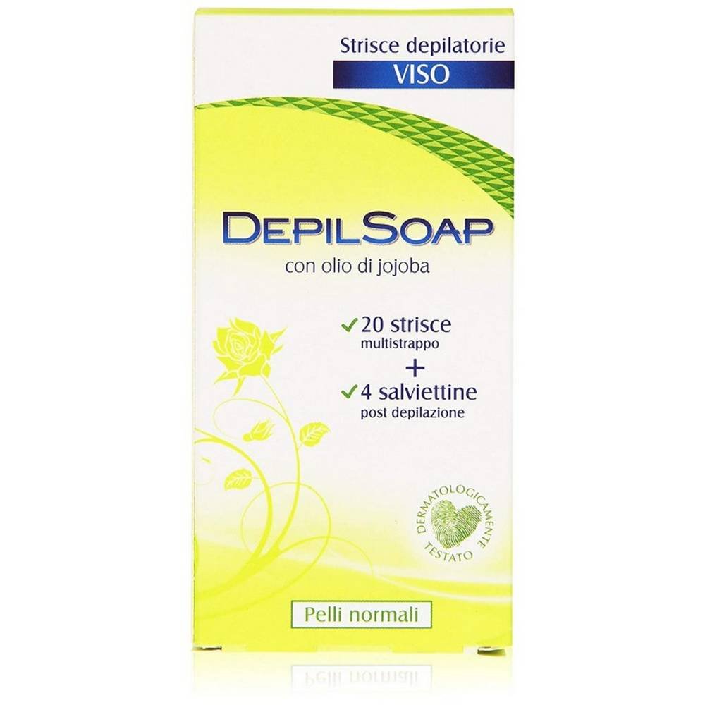 Depilatory Strips Face Skins Normal 20 Pieces + Fluid Restorative