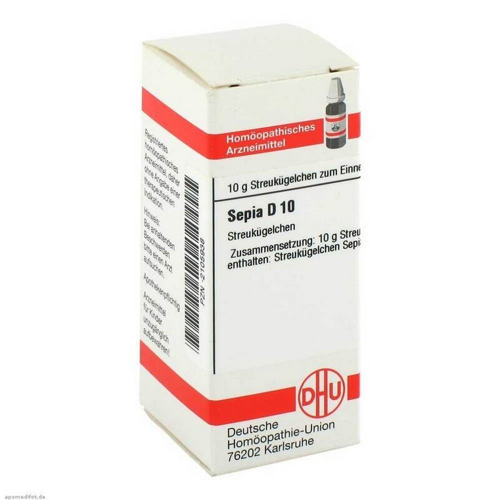DHU Sepia D10 globules, 10g