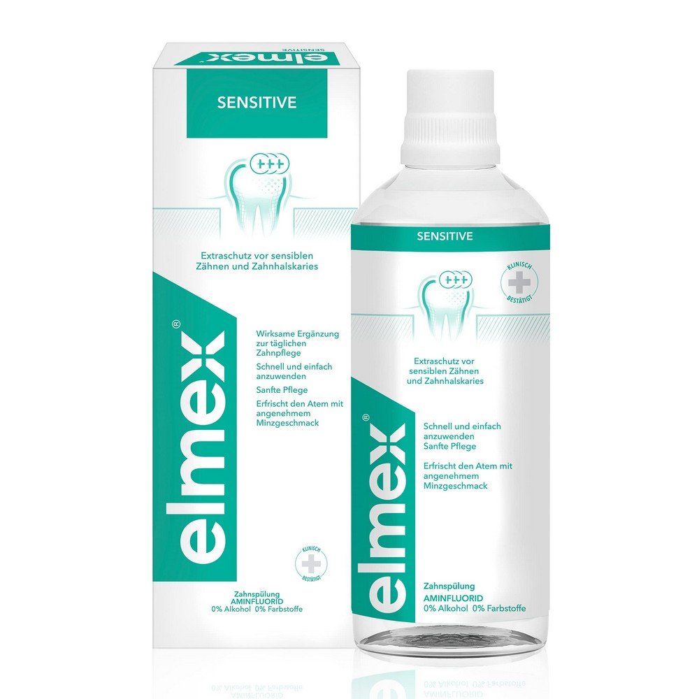 ELMEX Mouthwash Sensitive Professional Pro-agrin technology with amine fluoride 400 ml