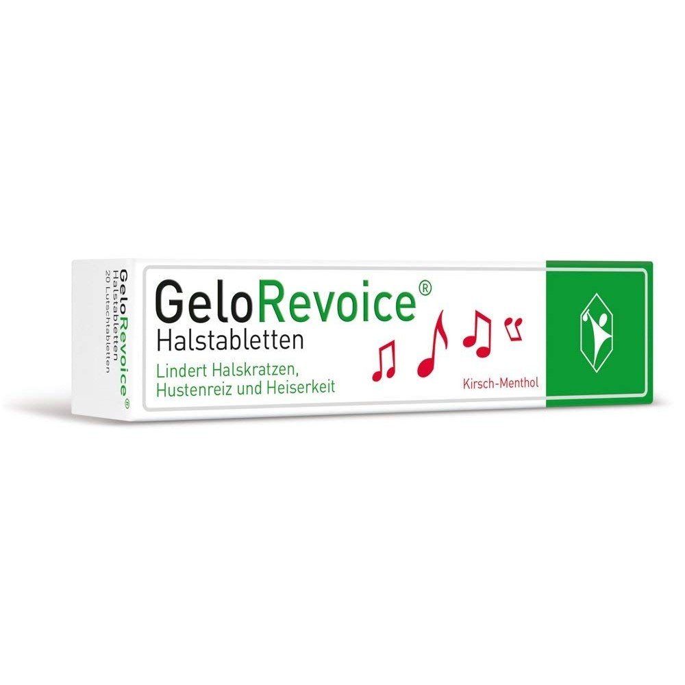 GeloRevoice Throat Tablets Classic Cherry-Menthol, 20 pieces