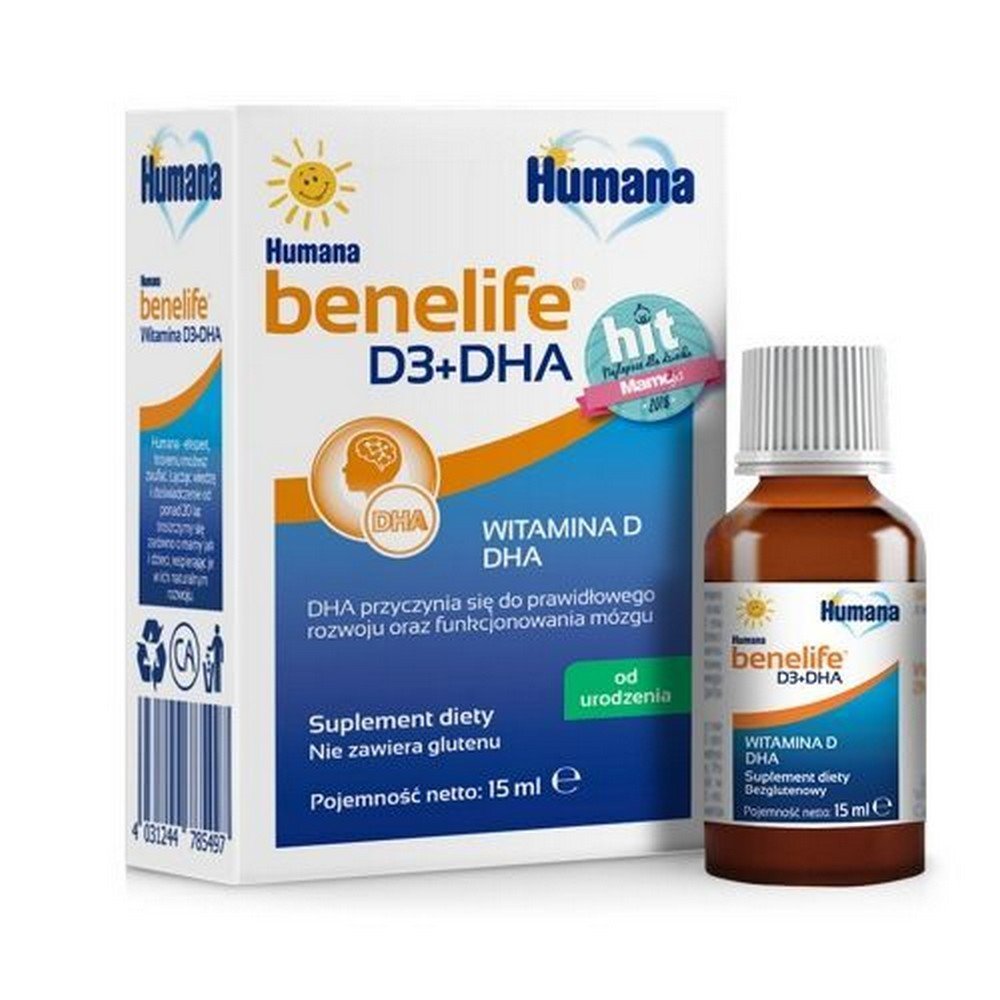 Humana Benelife vitamin D3 + DHA 15ml