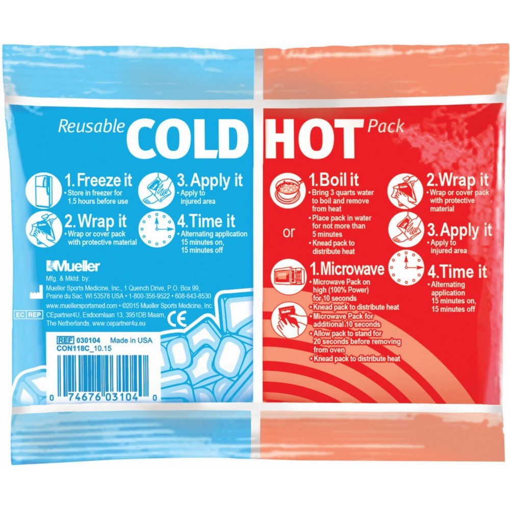 Mueller Reusable Cold/Hot Pack, cooling/warming bag, 12 x 15 cm