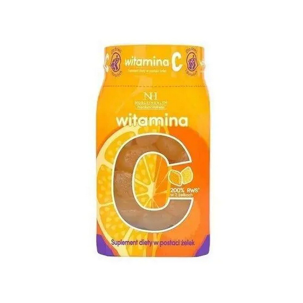 NOBLE HEALTH VITAMIN C DIETARY SUPPLEMENT IN THE FORM OF JELLIES 300G, NOBLE HEALTH VITAMÍN C DOPLNĚK STRAVY VE FORMĚ ŽELÉ 300G