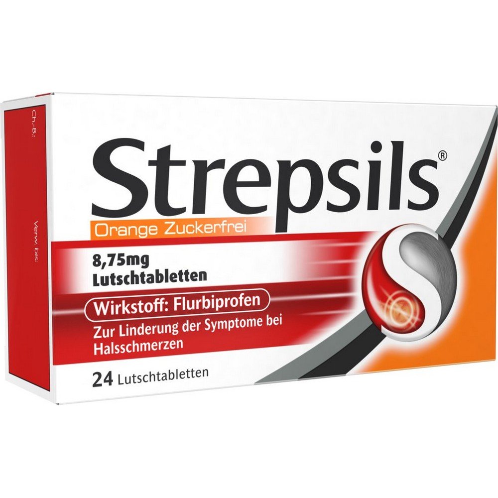 Strepsils Orange sugar-free lozenges, 24 pieces