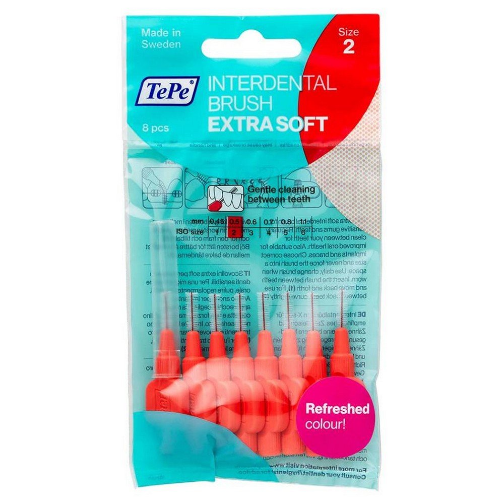 TEPE Interdental brushes Extra Soft red 0.5 mm in a bag of 8 pcs