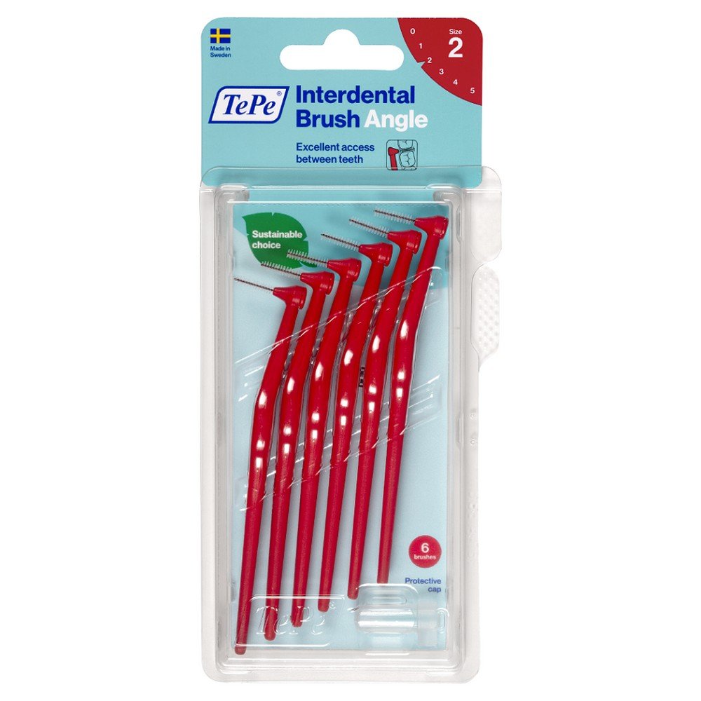 TEPE Interdental brushes Angle red 0.5 mm in blister pack 6 pcs