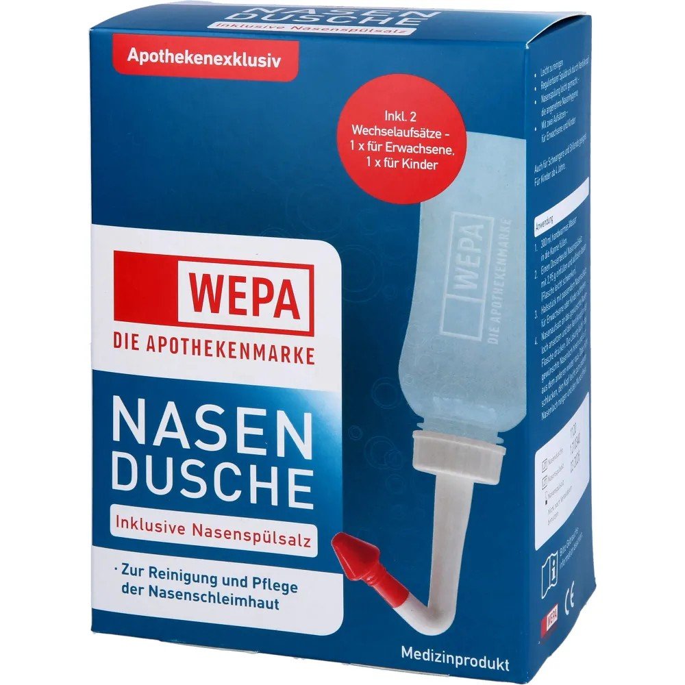 WEPA Nasal shower with 10x2.95 g nose rinsing salt, 1 P