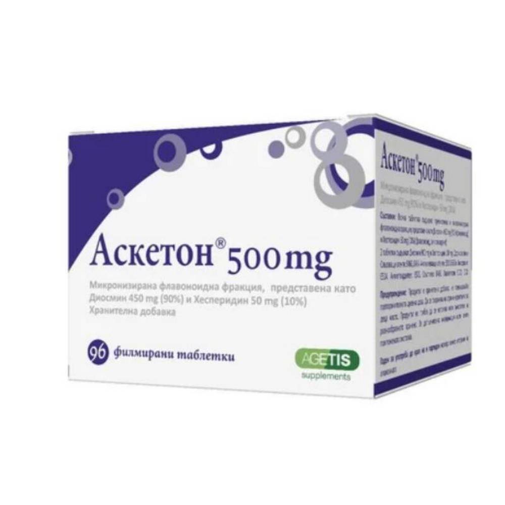 Asketon 450 mg/50 mg Tablets (96 pcs) for severe pain relief.