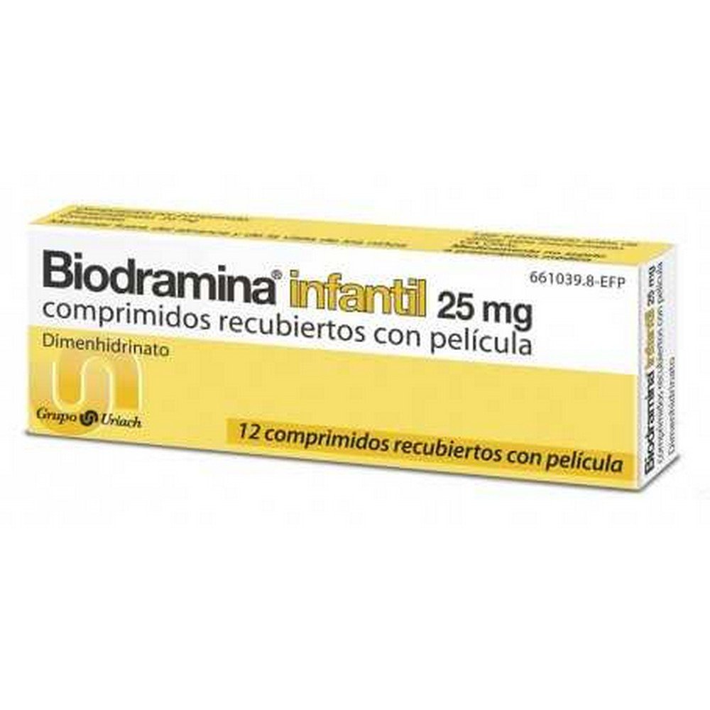 Childrens Biodramine 25 MG 12 Tablets