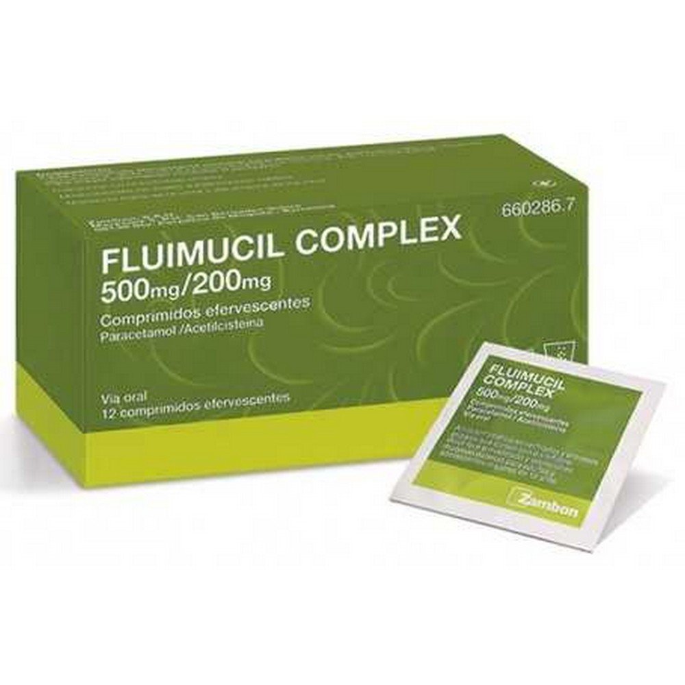Fluimucil Complex 500/200 MG 12 Effervescent Tablets