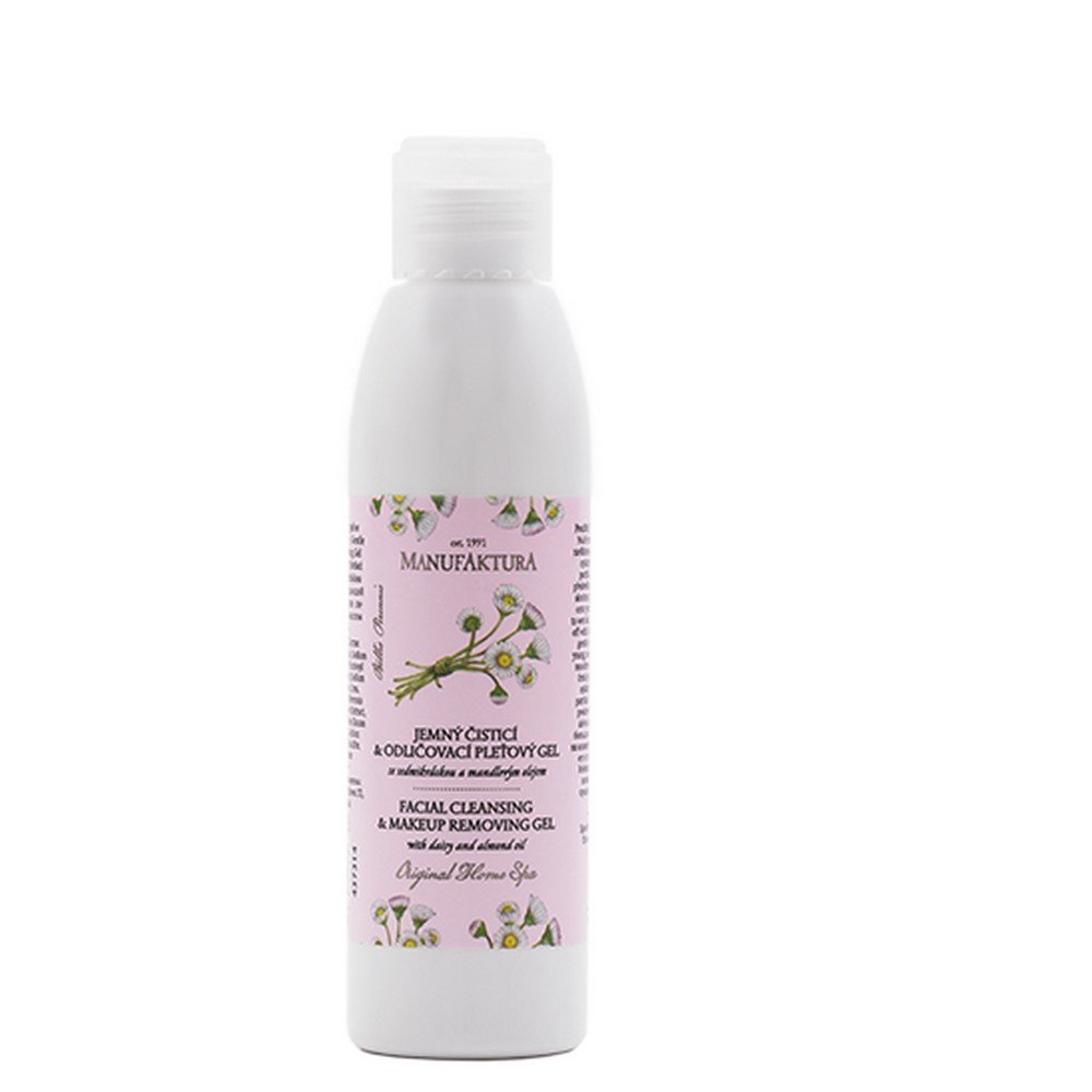 Gentle cleansing facial gel with Daisy and almond oil,Jemný čistící pleťový gel se sedmikráskou a mandlovým olejem,Manufaktura