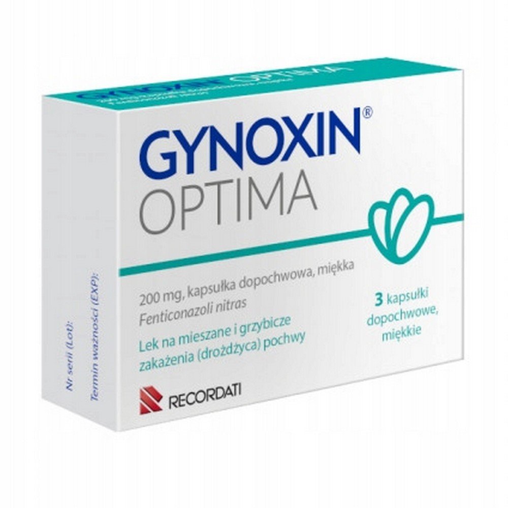 Gynoxin Optima 200mg 3 Kapsułki Dopochwowe, Gynoxin Optima
