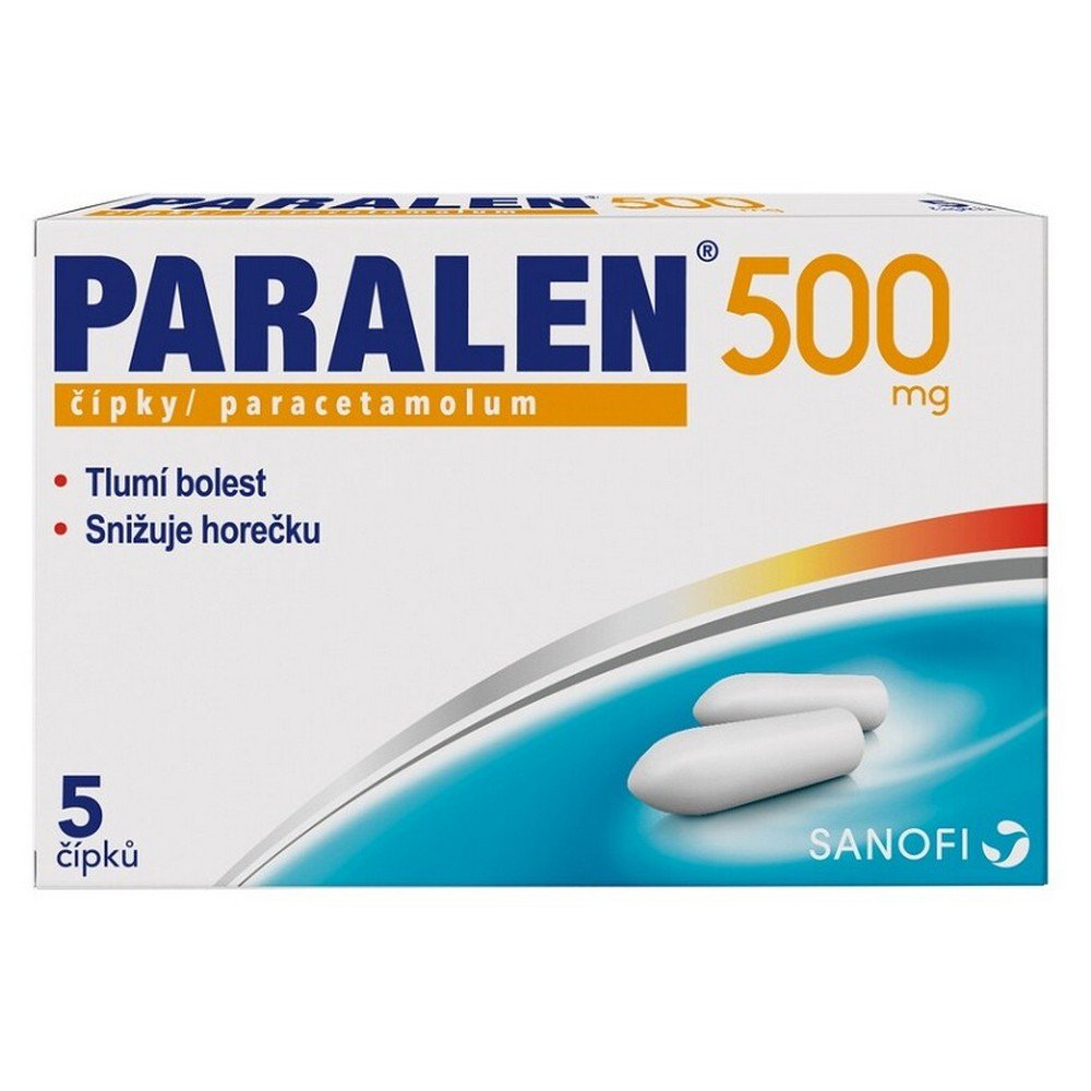 PARALEN 500 SUP 500 mg 5 suppositories,PARALEN 500 SUP 500 mg 5 čípků