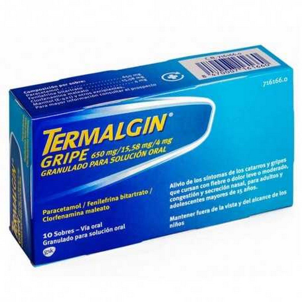 Termalgin Gripe 650 MG/15.58 MG/4 MG 10 Envelopes