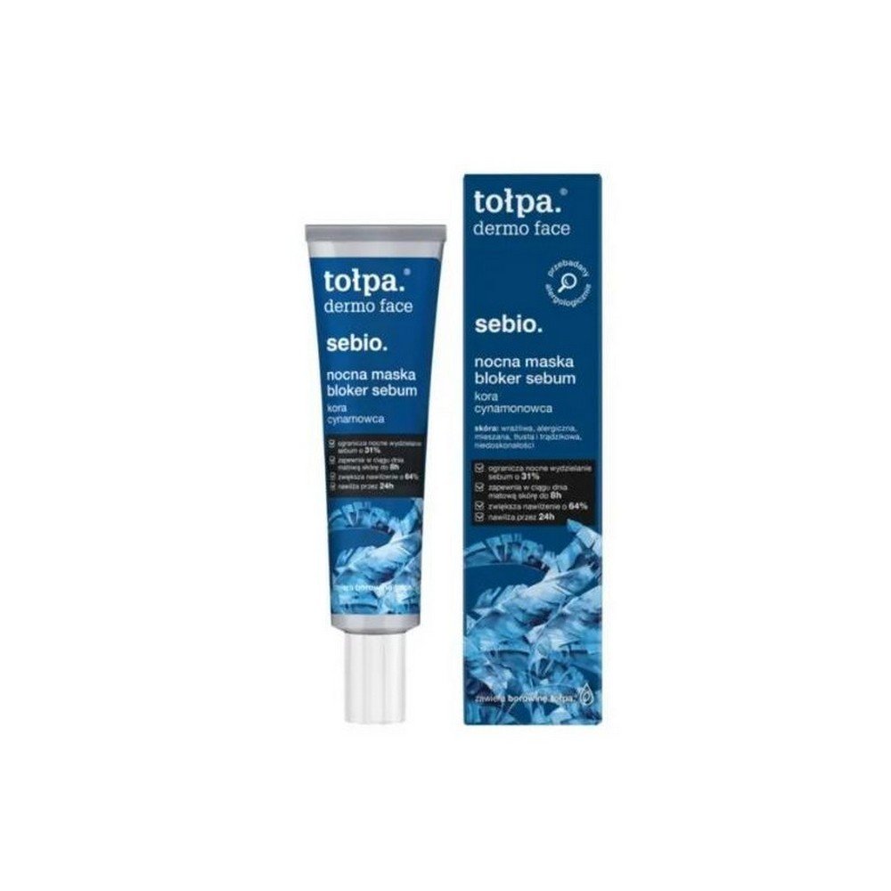 Tołpa Sebio, sebum blocker night mask 40 ml