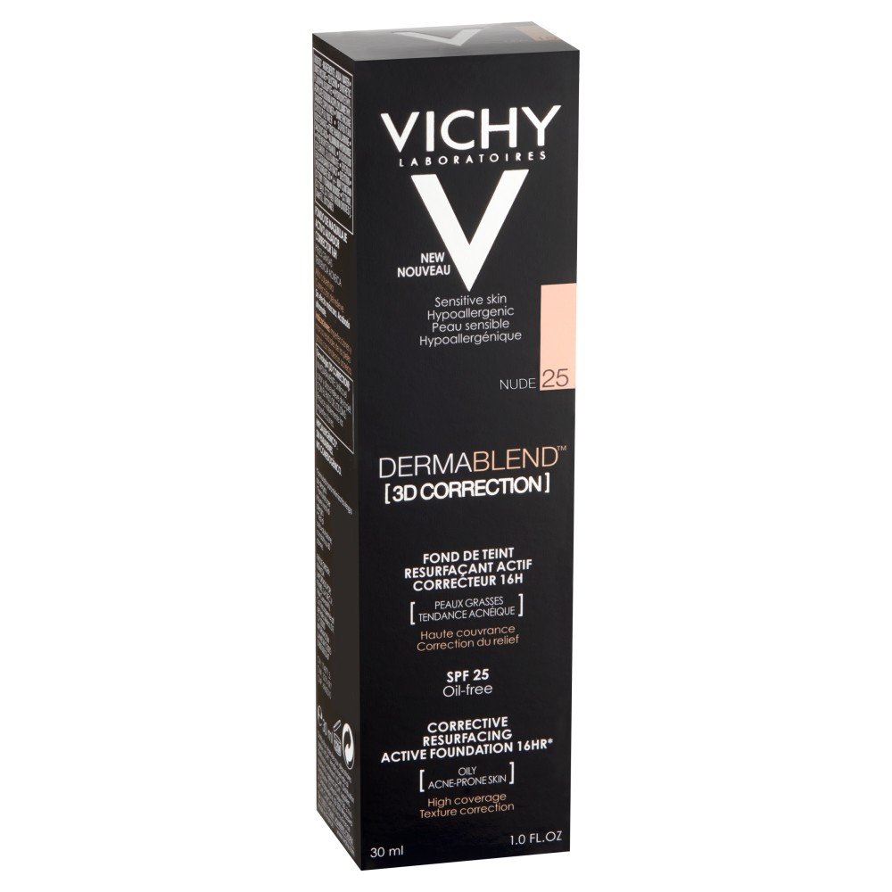 Vichy Dermablend 3D Correction correcting and smoothing foundation SPF 25 shade 25 Nude 30ml