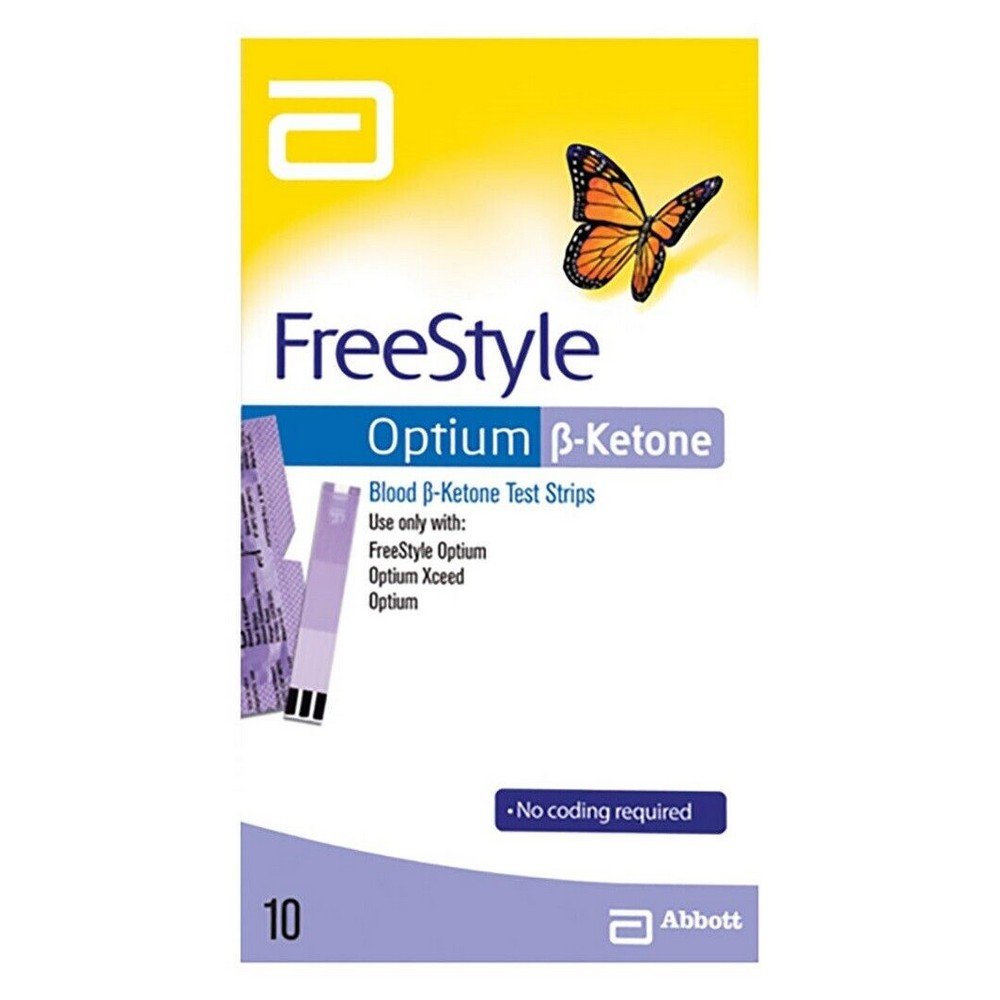 Abbott FreeStyle Optium Blood Ketone Test Strips - 10 Pack EXP 11/24 *Unboxed ^,Abbott FreeStyle Optium – 10 sztuk EXP 11/24 *Bez pudełka ^