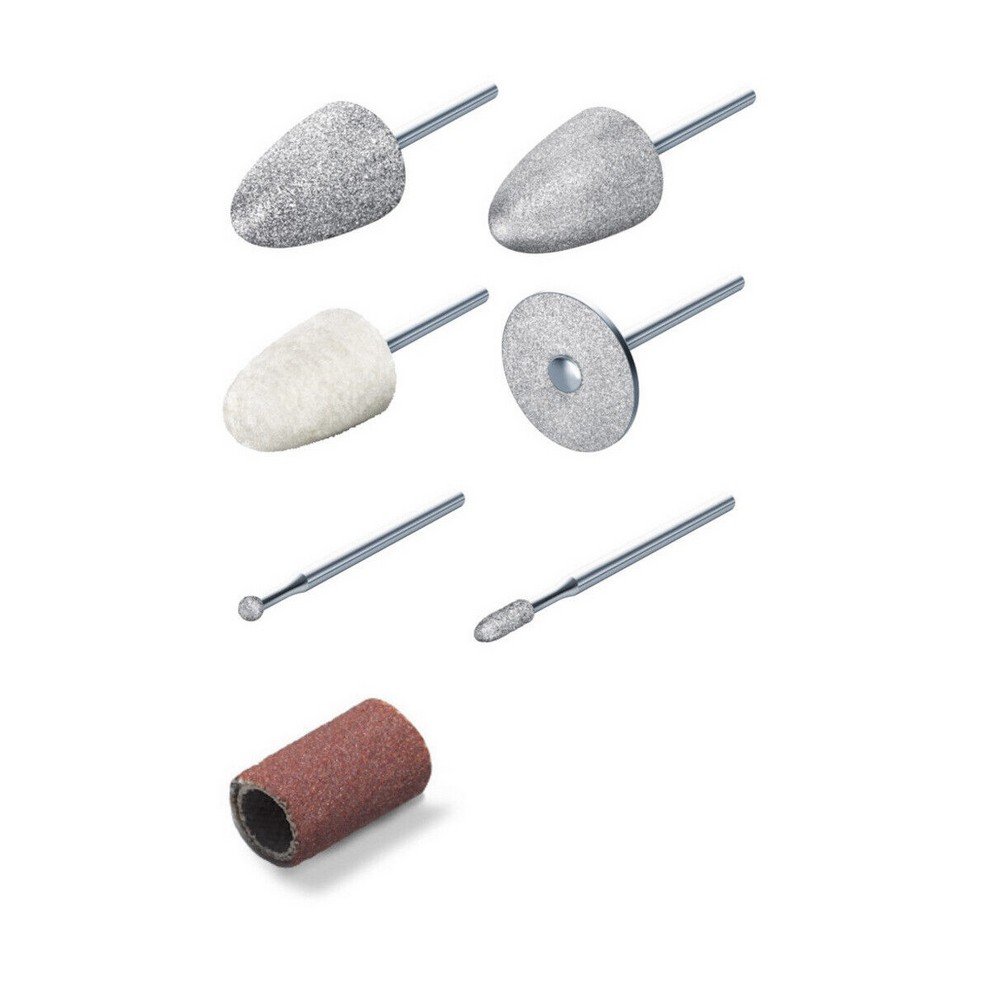 BEURER manicure-pedicure attachments  6 high-rise attachments for MP 52, BEURER Maniküre-Pediküre-Aufsätze 6 Hochaufsätze für MP 52