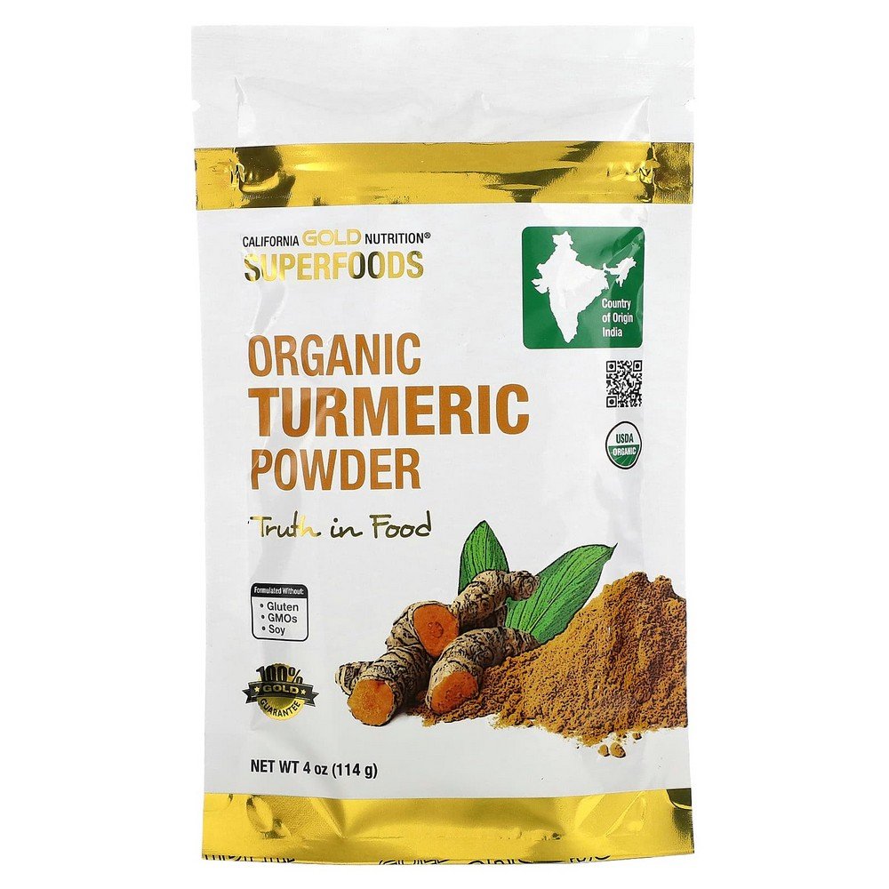 California Gold Nutrition, Superfoods, Organic Turmeric Powder, 4 oz (114 g),California Gold Nutrition, Superfoods, Bio-Kurkumapulver, 114 g (4 oz.)