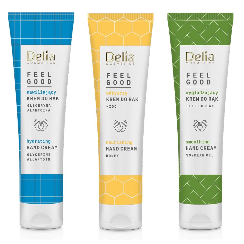 Delia,DELIA FEEL GOOD HAND CREAM SMOOTHING / MOISTURIZING / NOURISHING,DELIA FEEL GOOD DO RĄK KREM WYGŁADZAJĄCY / NAWILŻAJĄCY / ODŻYWCZY