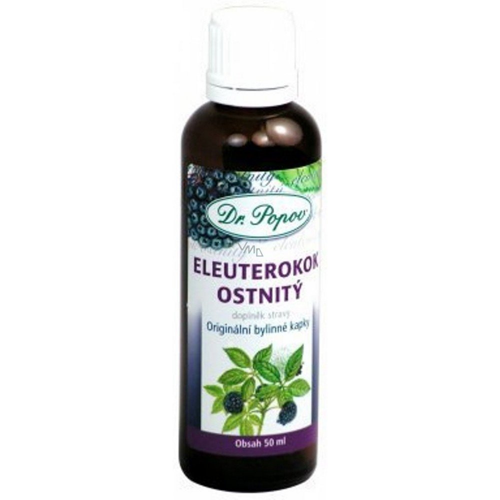 Dr.Popov s.r.o.,Dr.Popov Herbal drops Eleutherococcus spiny 50ml,Dr.Popov Kapky bylinné Eleuterokok ostnitý 50ml
