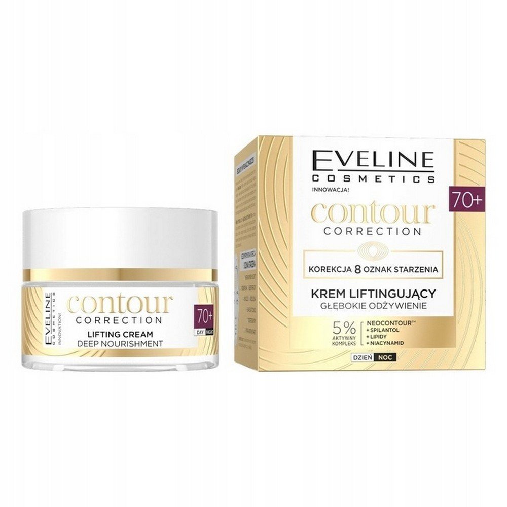 Eveline Cosmetics,EVELINE Contour Correction 70+ Lifting Cream - Deep Nourishment,EVELINE Contour Correction 70+ Krem Liftingujący - Głębokie Odżywienie
