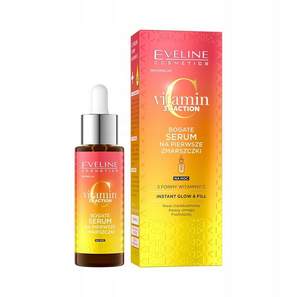 Eveline Cosmetics,Eveline Cosmetics Vitamin C Serum 3X Action,Eveline Cosmetics Serum z witaminą C 3X Działanie