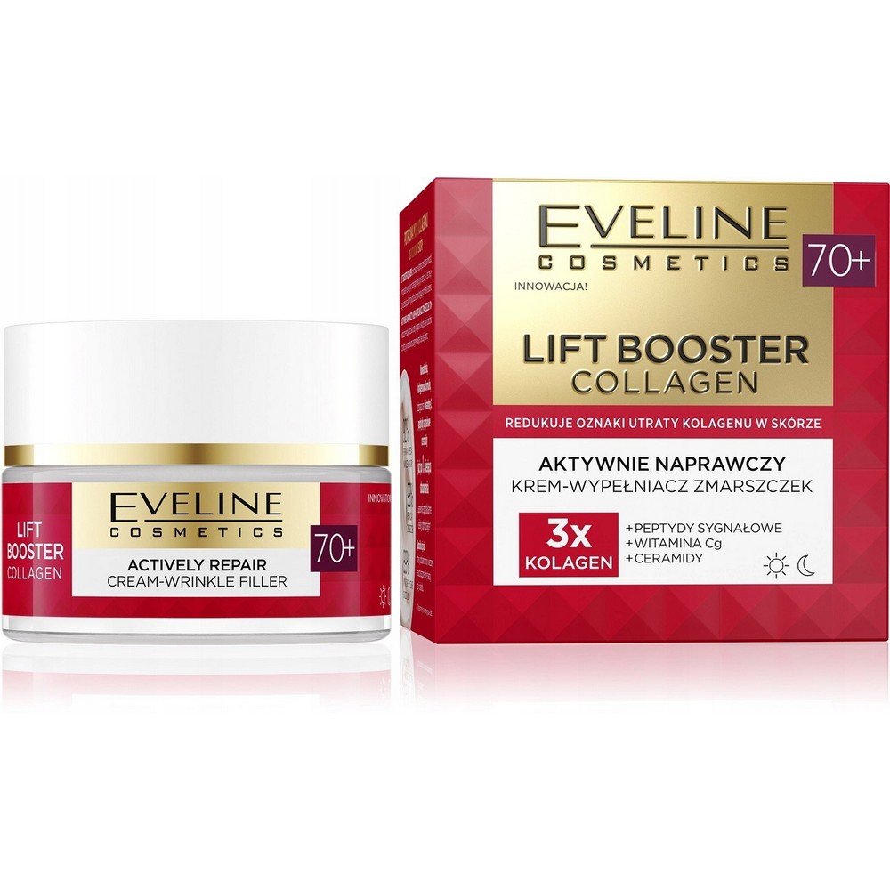 Eveline Cosmetics,EVELINE Lift Booster Collagen 70+ Actively restoring anti-wrinkle cream filler,EVELINE Lift Booster Collagen 70+ Aktywnie odbudowujący krem ​​wypełniający przeciwzmarszczkowy