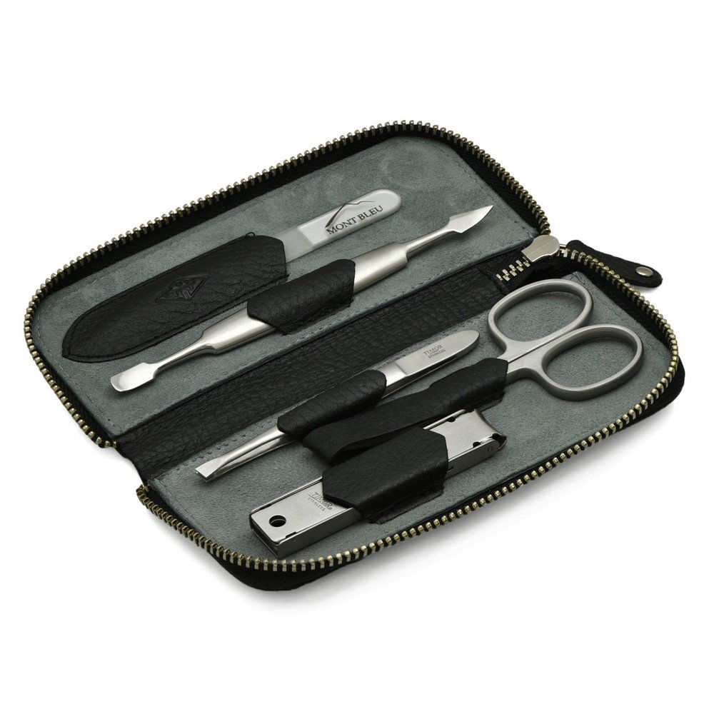 Mont Bleu s.r.o.,Giesen & Forsthoff’s Timor 5-piece Manicure Set in Black Floater Leather Case,Giesen & Forsthoff Timor 5dílná sada na manikúru v černém koženém pouzdře
