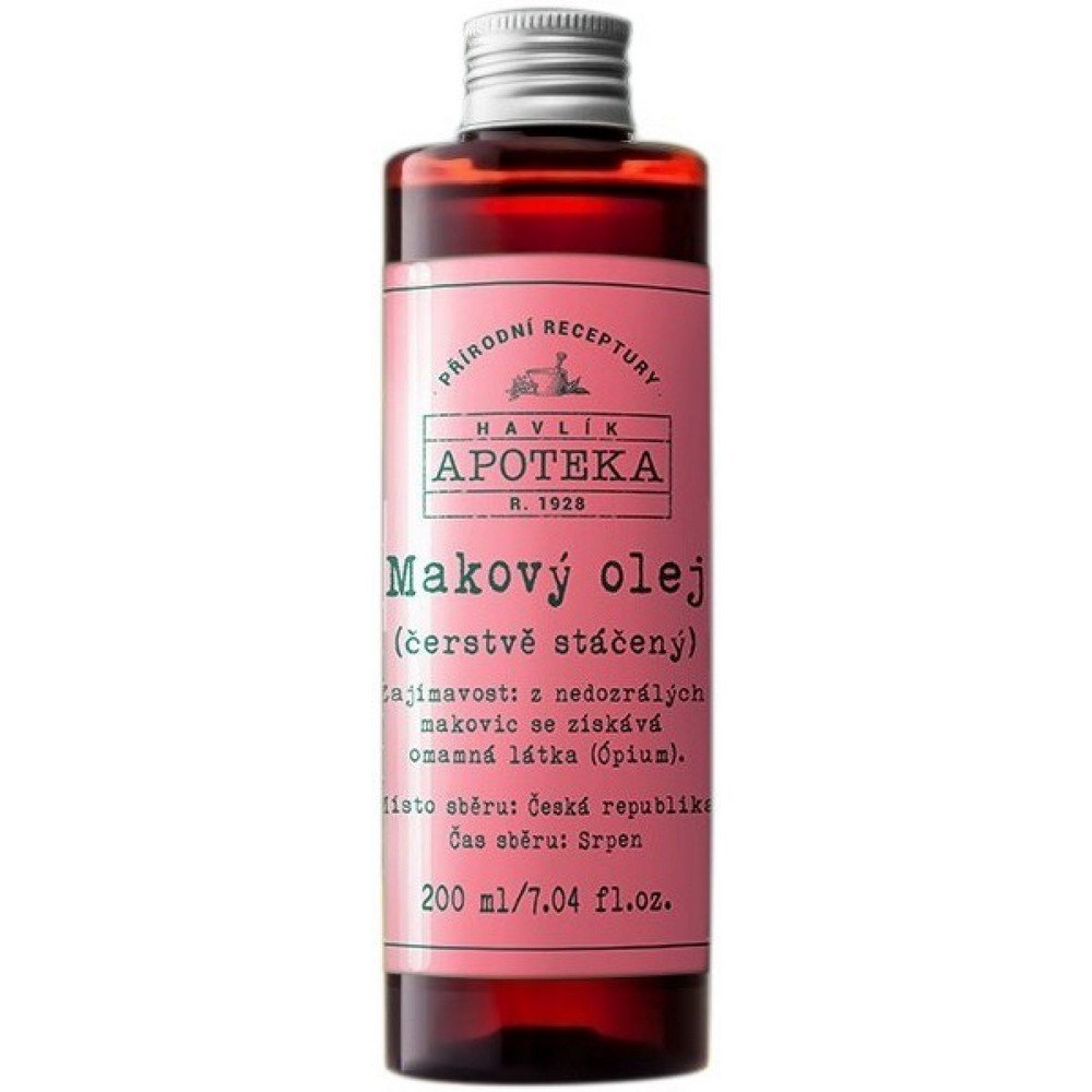 Havlíkova apoteka,Havlíkova Apotéka poppy seed oil 200 ml,Havlíkova Apotéka makový olej 200 ml