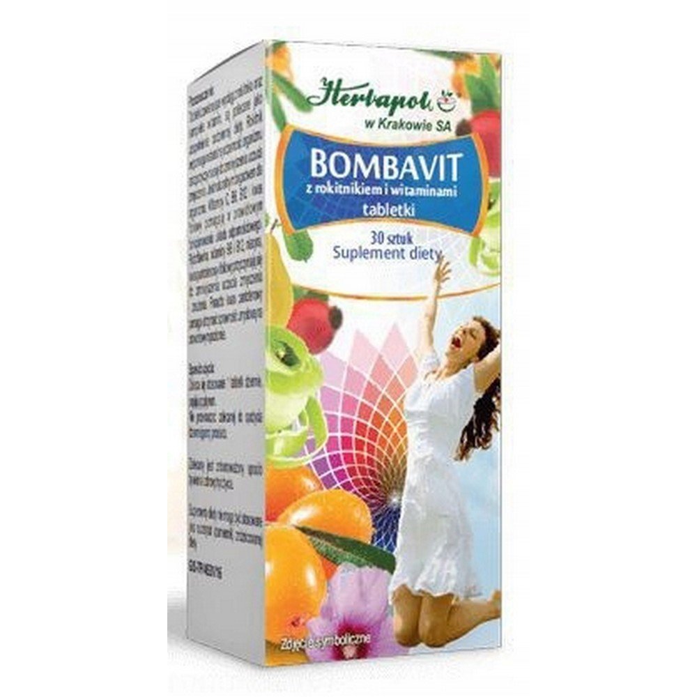 Herbapol Kraków,Dietary supplements Bombavit with sea buckthorn and vitamins,30,Suplementy diety Bombavit z rokitnikiem i witaminami, 30,