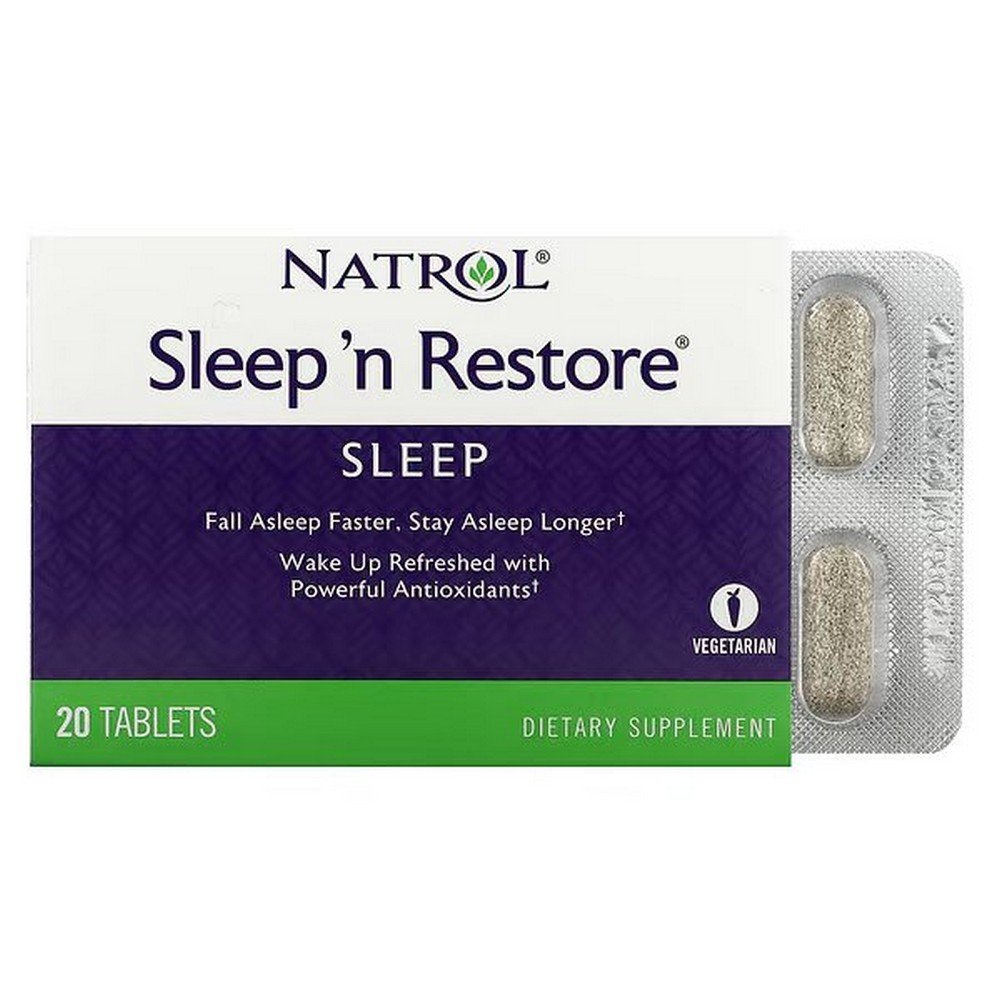 Natrol, Sleep 'n Restore, 20 tablets,Natrol, Sleep 'n Restore, 20 Tabletten