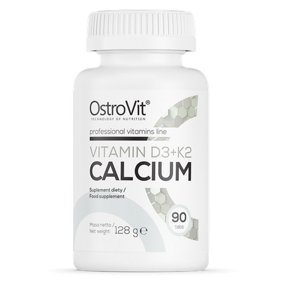 OstroVit,Vitamin D3 + K2 Calcium dietary supplement ,90 pcs,Suplement diety Witamina D3 + K2 Wapń, 90 szt,