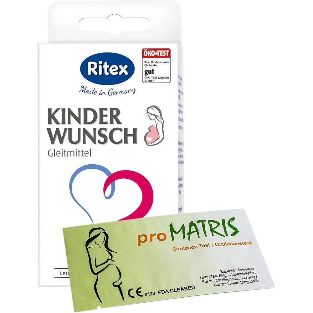 Ritex Kinderwunsch Lubricant Value Pack + 20 ProMatris for ovulation 10 mIU/ml, Ritex Kinderwunsch Lubricant Value Pack + 20 ProMatris Ovulation 10 miu/ml