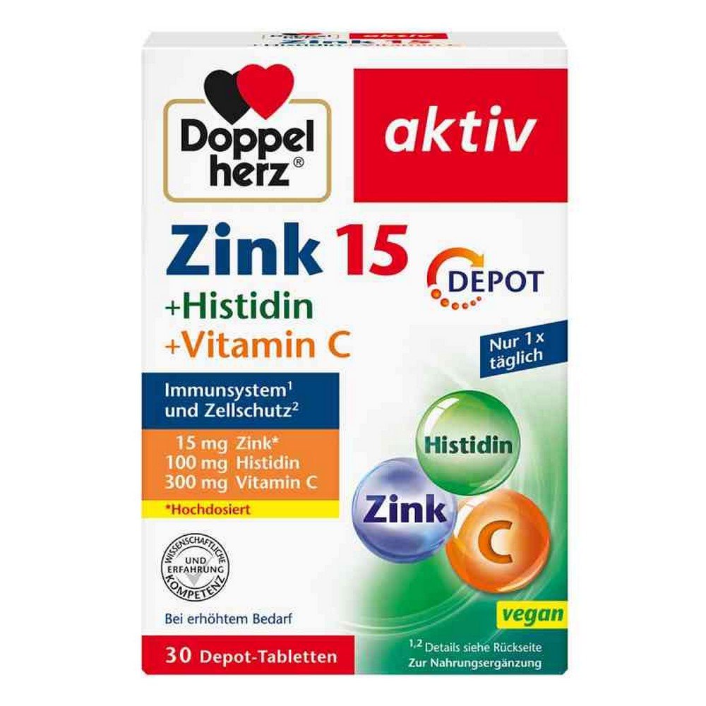 TETESEPT Zinc 15 Depot + Histidine + Selenium film-coated tablets 30 pieces, TETESEPT Zink 15 Depot+Histidin+Selen Filmtabletten 30 stk