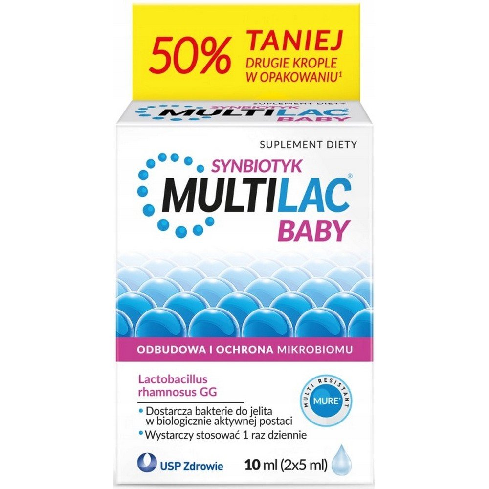 USP Zdrowie,Dietary supplements Multilac Baby synbiotic ,2 x 5 ml,Suplement diety Multilac Baby Synbiotyk 2 x 5 ml