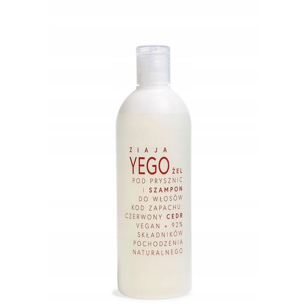 Ziaja Yego ,Ziaja yego shower gel and shampoo red cedar,Ziaja yego żel pod prysznic i szampon czerwony ced