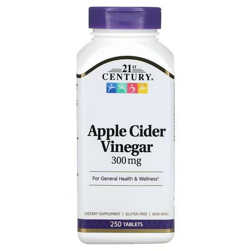 21st Century, Apple Cider Vinegar, 300 mg, 250 tablets,21st Century, яблочный уксус, 300 мг, 250 таблеток