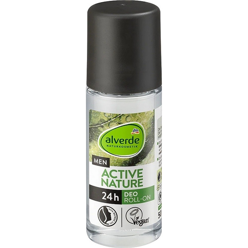 alverde MEN Deodorant Roll-On Active Nature with gingko and bamboo extract, 50 ml, alverde MEN Deo Roll-On Active Nature mit Gingko- und Bambus-Extrakt, 50 ml