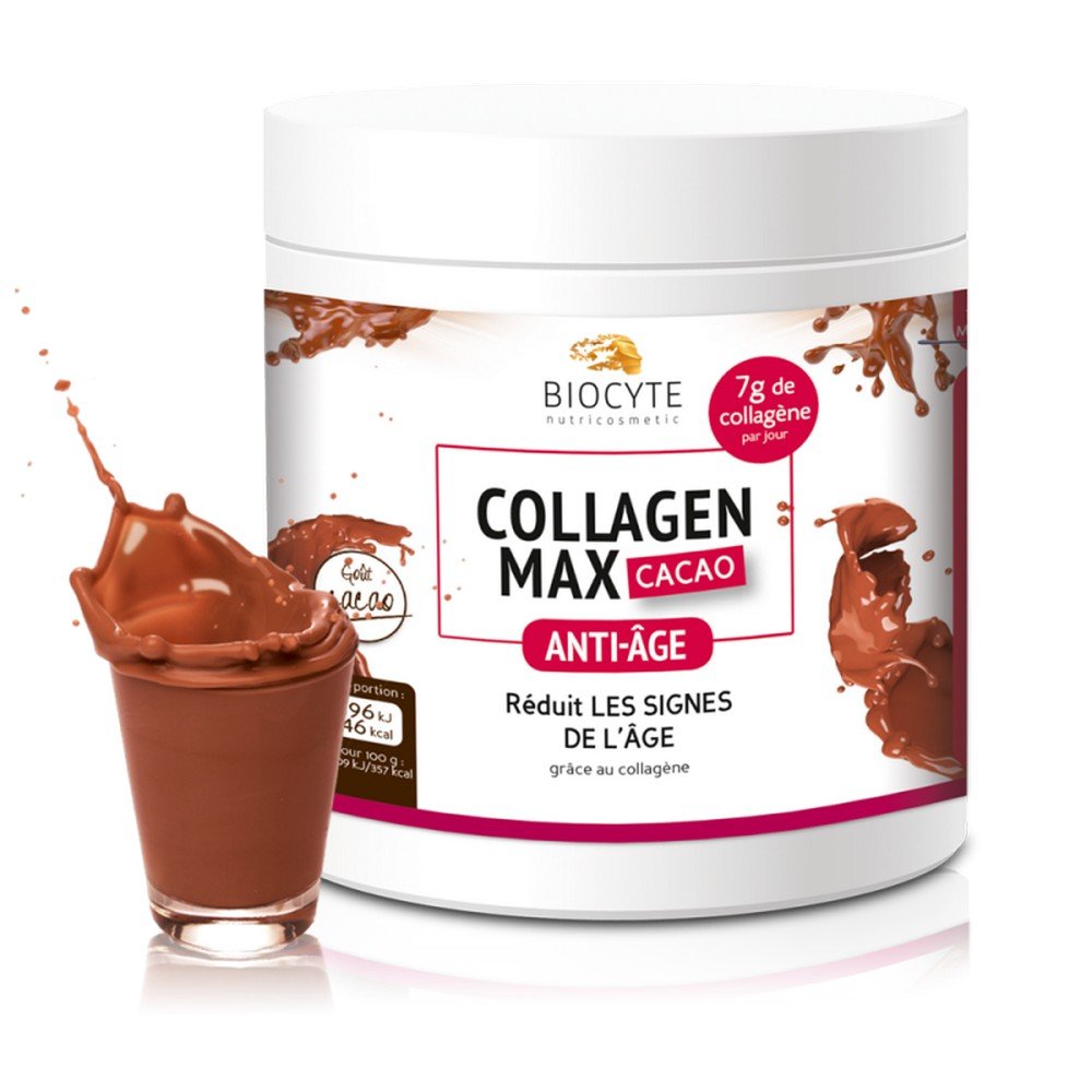 Biocyte COLLAGEN MAX Powder Drink Cocoa 260G,Boisson en poudre Cacao 260G