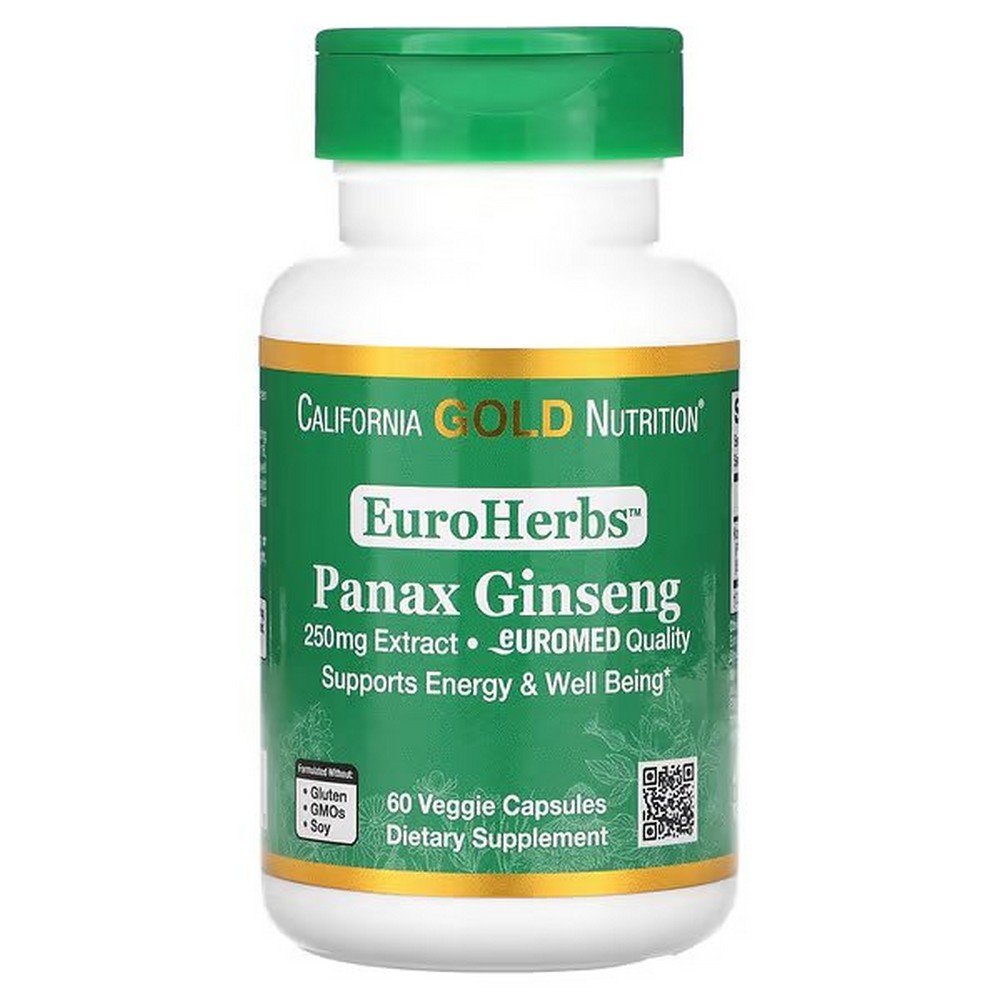 California Gold Nutrition,Panax Ginseng Extract,EuroHerbs, European Quality, 250 mg,60 Vegetarian Capsules,California Gold Nutrition,Panax-Ginseng-Extrakt, EuroHerbs,europäische Qualität, 250 mg, 60 vegetarische Kapseln