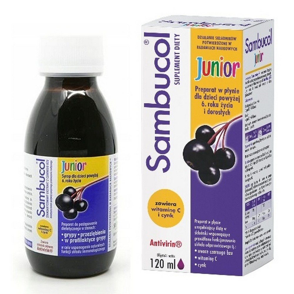 Adamed Sp. z o.o.,Dietary supplements for children Adamed Group Sambucol Junior liquid 120 ml black elderberry,Suplementy diety dla dzieci Grupa Adamed Sambucol Junior płyn 120 ml czarny bez