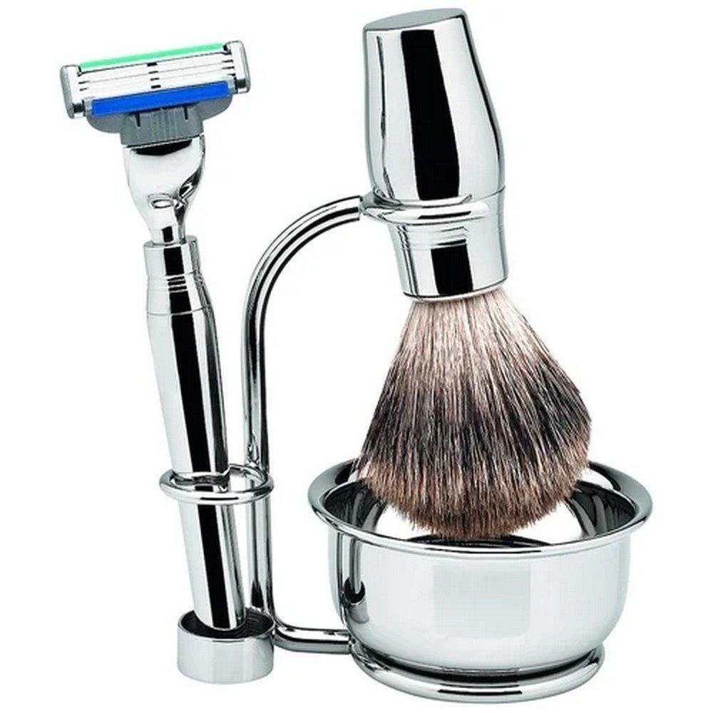 Erbe shaving set Barcelona, ​​4 pieces, with bowl,Erbe Rasierset Barcelona, 4-teilig, mit Schale