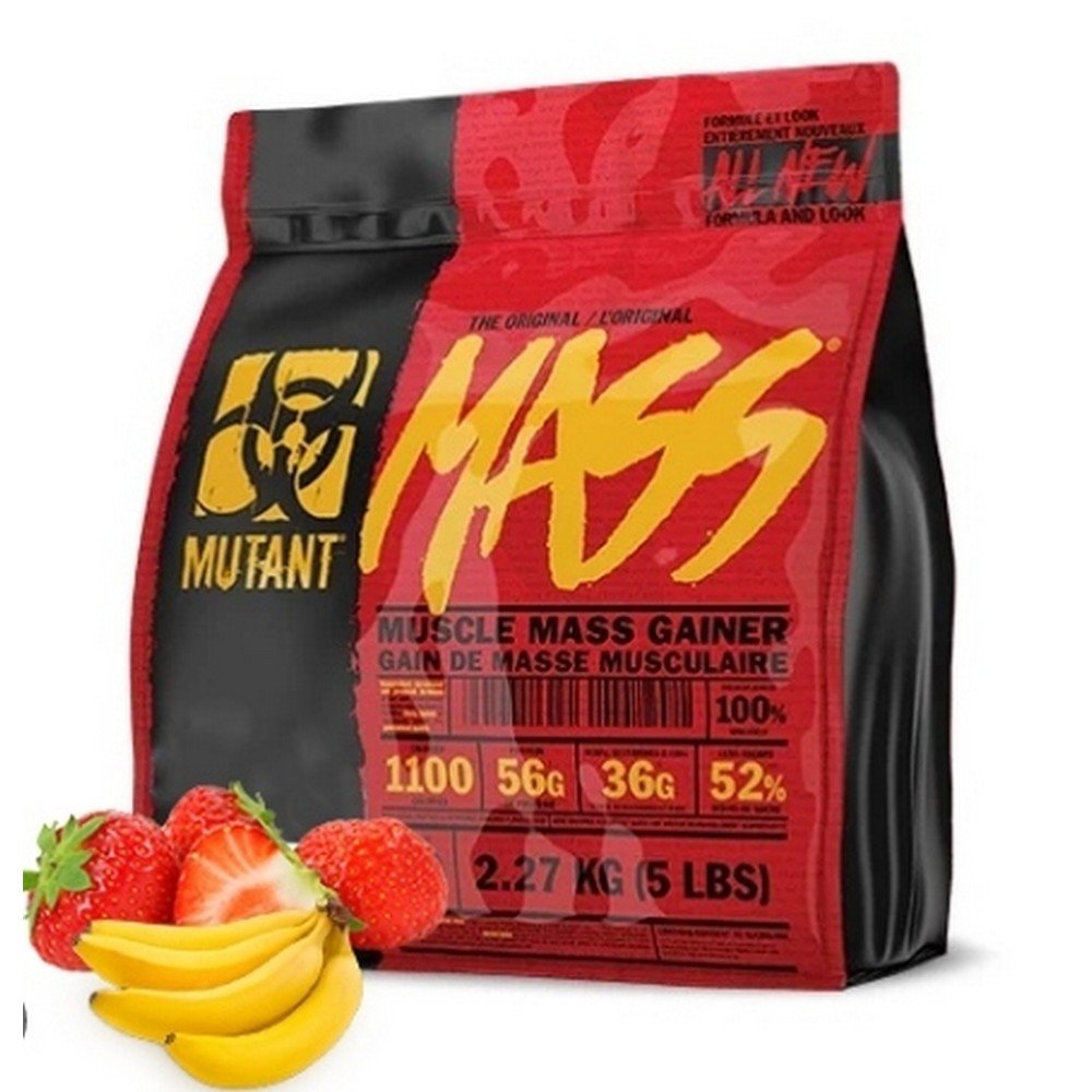 Gainer banana-strawberry powder Mutant 2270 g 2270 ml,Gainer proszek bananowo-truskawkowy Mutant 2270 g 2270 ml