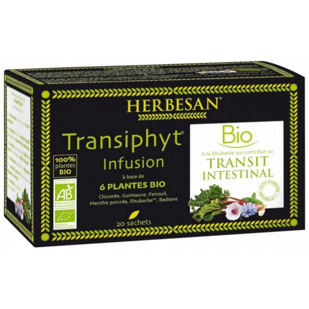 HERBESAN Transiphyt Organic laxative herbal tea 20 sachets,HERBESAN Transiphyt Tisane laxative Bio 20 sachets