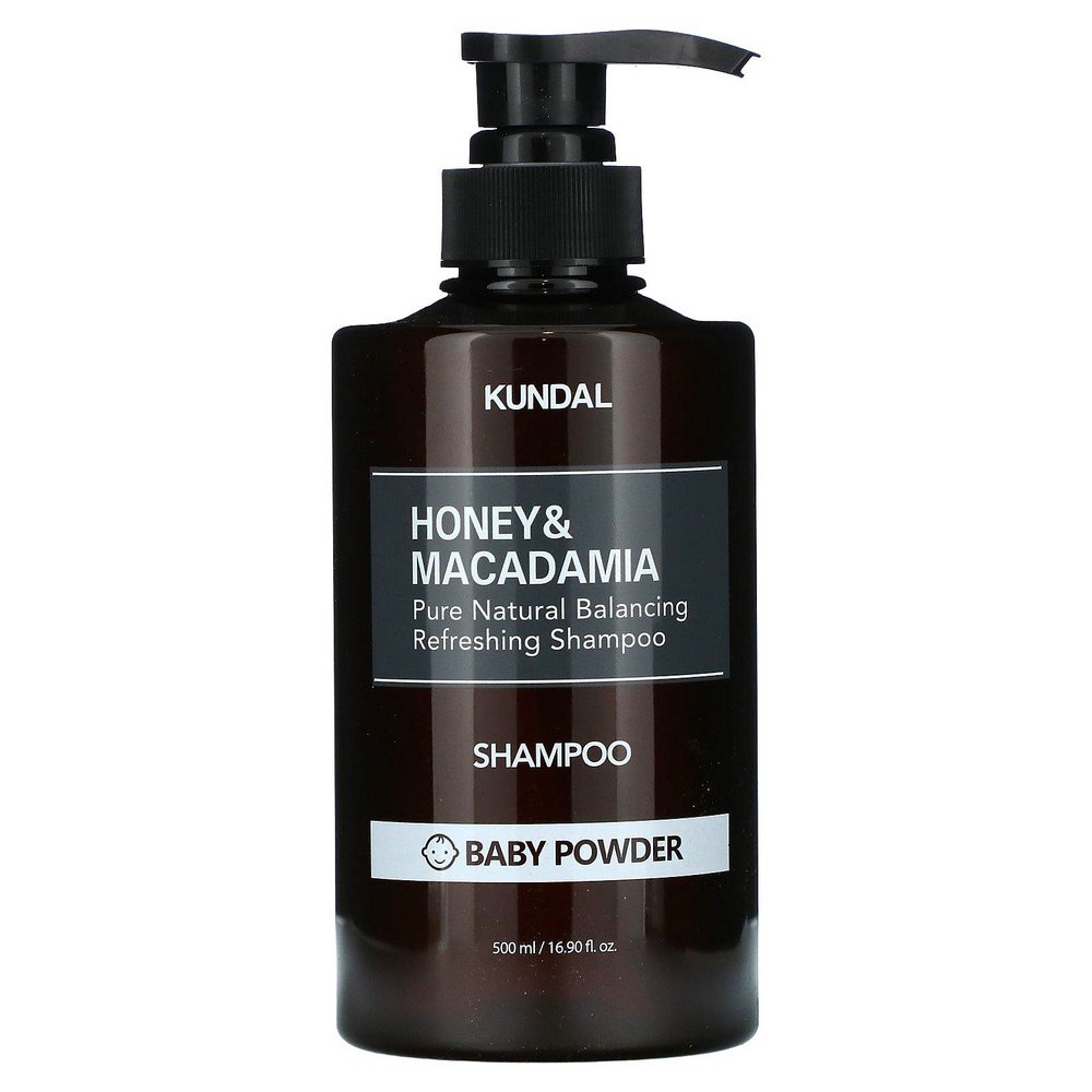 Kundal, Honey & Macadamia, Shampoo, 16.90 fl oz (500 ml),Kundal, Honey & Macadamia, Shampoo, Babypuder, 500 ml (16,90 fl. oz.)