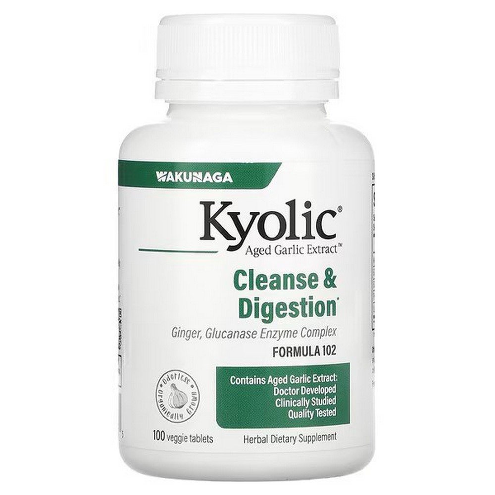Kyolic, Aged Garlic Extract, Candida Cleanse & Digestion, Formula 102, 100 Vegetarian Tablets,Kyolic, Gealterter Knoblauchextrakt, Candida Cleanse & Digestion, Formel 102, 100 vegetarische Tabletten