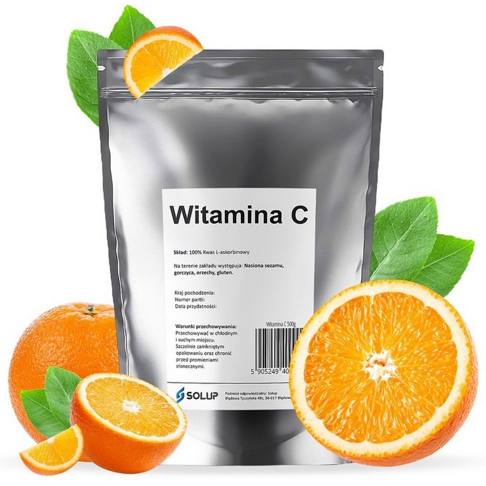 L-ascorbic Vitamin C ,100% acid,500g,L-askorbinowa witamina C, kwas 100%, 500g,Solup