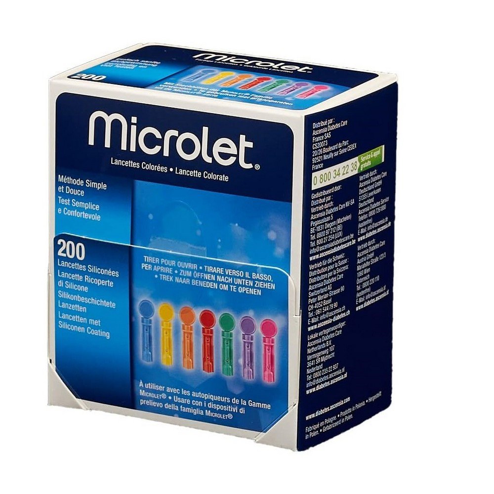 Microlet 200 Lancetas Color, Microlet 200 Lancetas Color