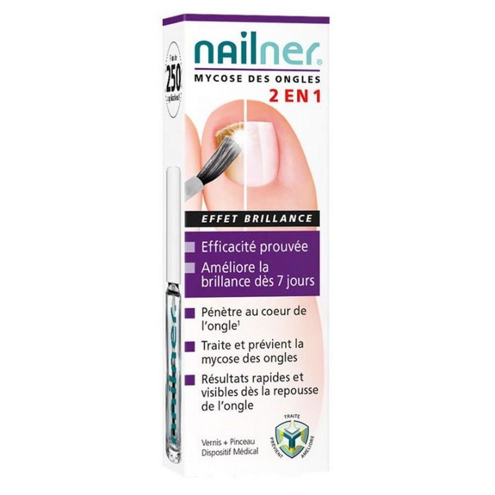 Nailner Repair Brush 2 In 1 Mycosis of the nail 5 ml,Nailner Pinceau Réparateur 2 En 1 Mycose de l'ongle 5 ml